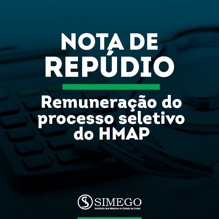 Nota de Repúdio   Remuneração do processo seletivo do HMAP
