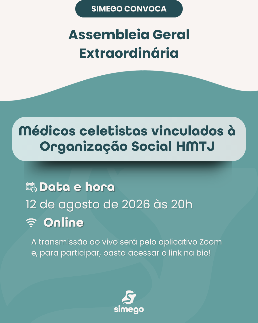 Edital de Convocação AGE médicos celetistas vinculados à Organização Social HMTJ