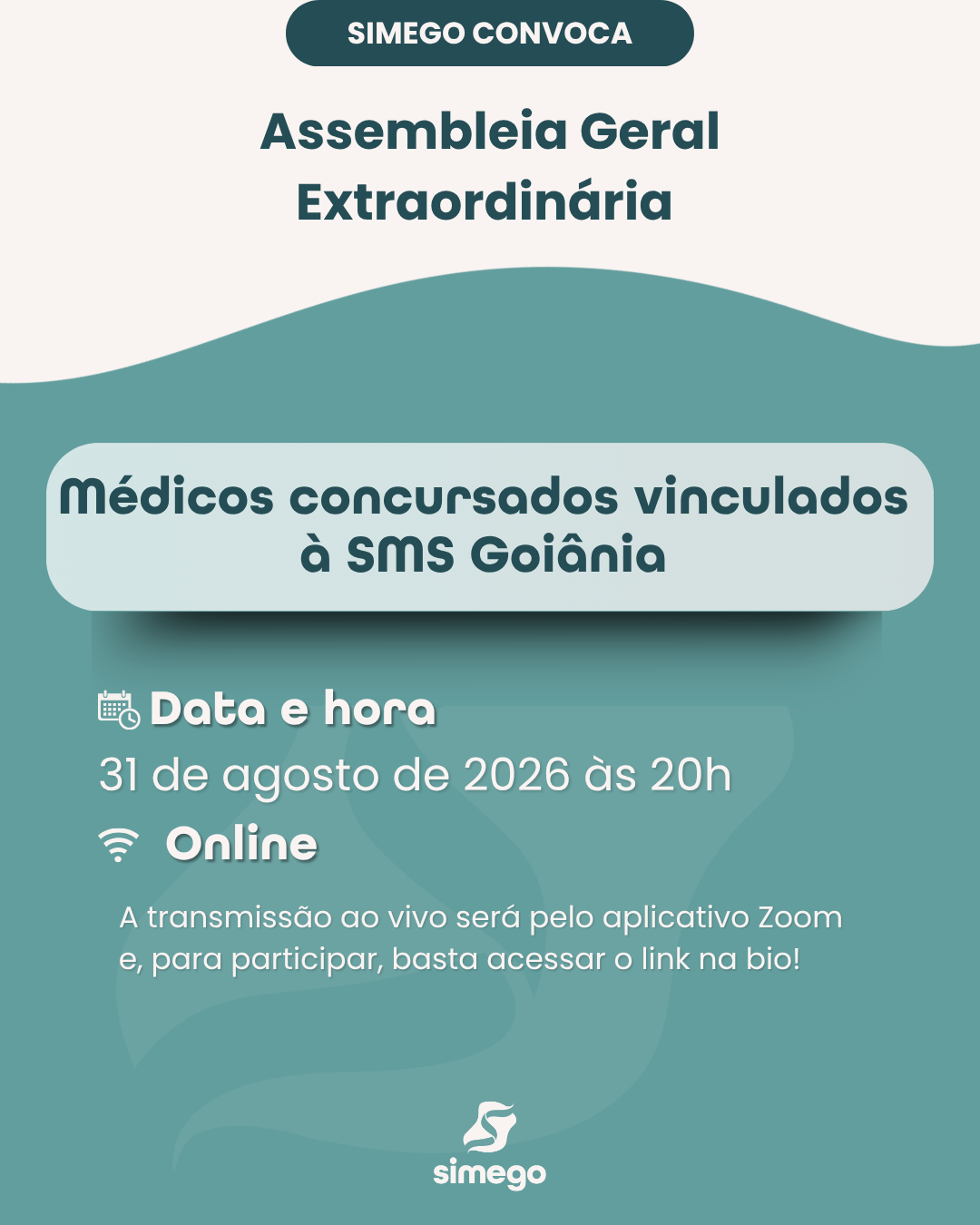 AGE dos médicos efetivos vinculados à Secretaria Municipal de Saúde de Goiânia – SMS,