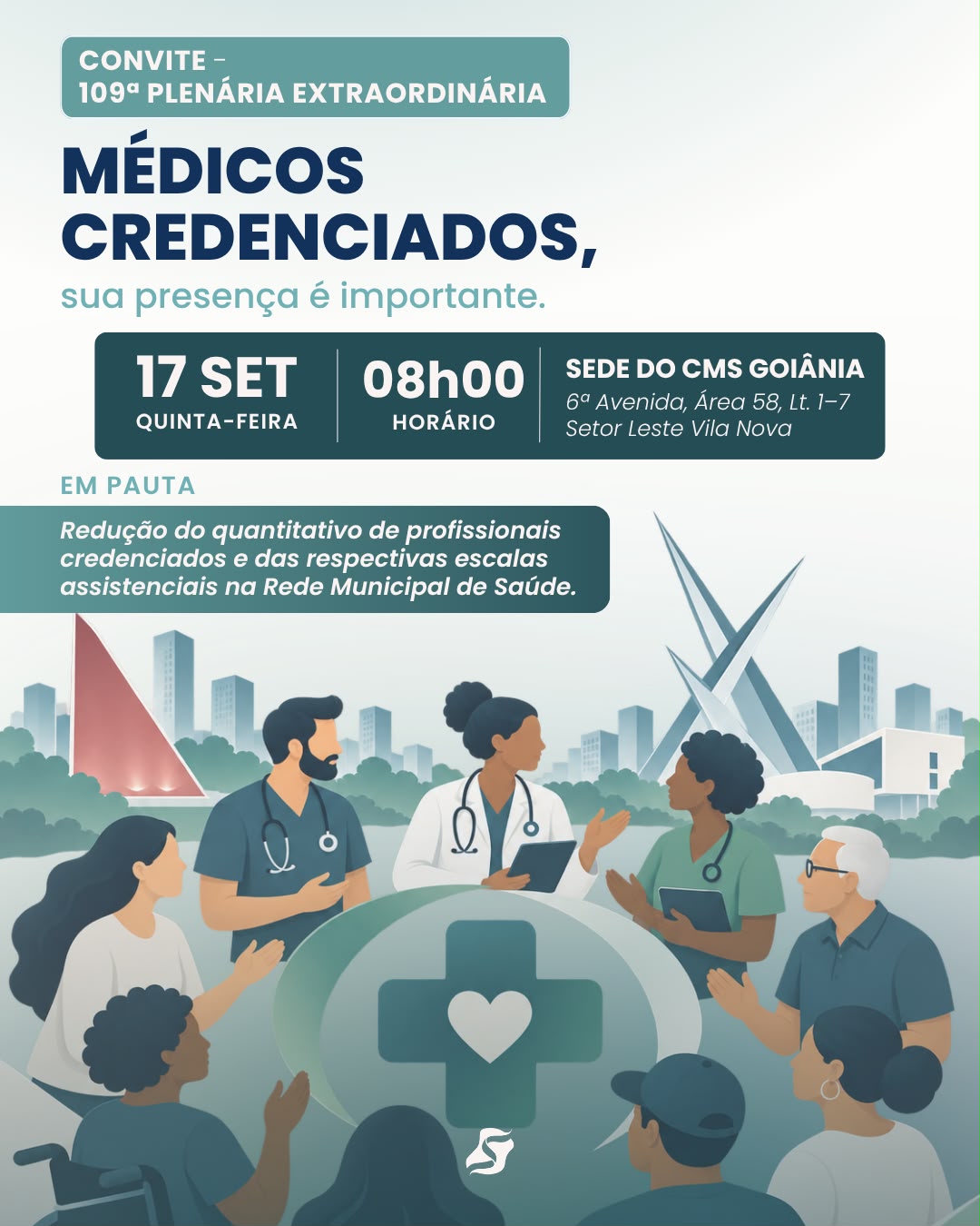 Convite – 109ª Plenária Extraordinária do CMS de Goiânia