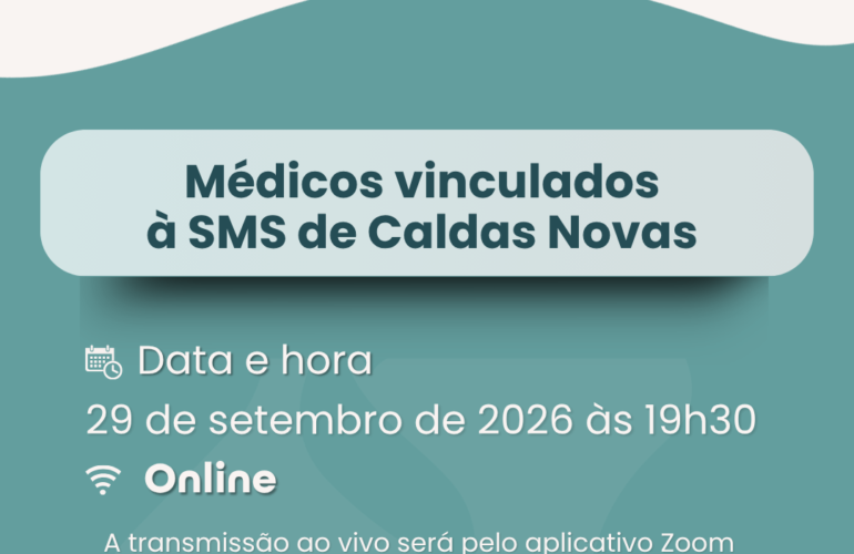 AGE dos médicos vinculados Secretaria Municipal de Saúde de Caldas Novas